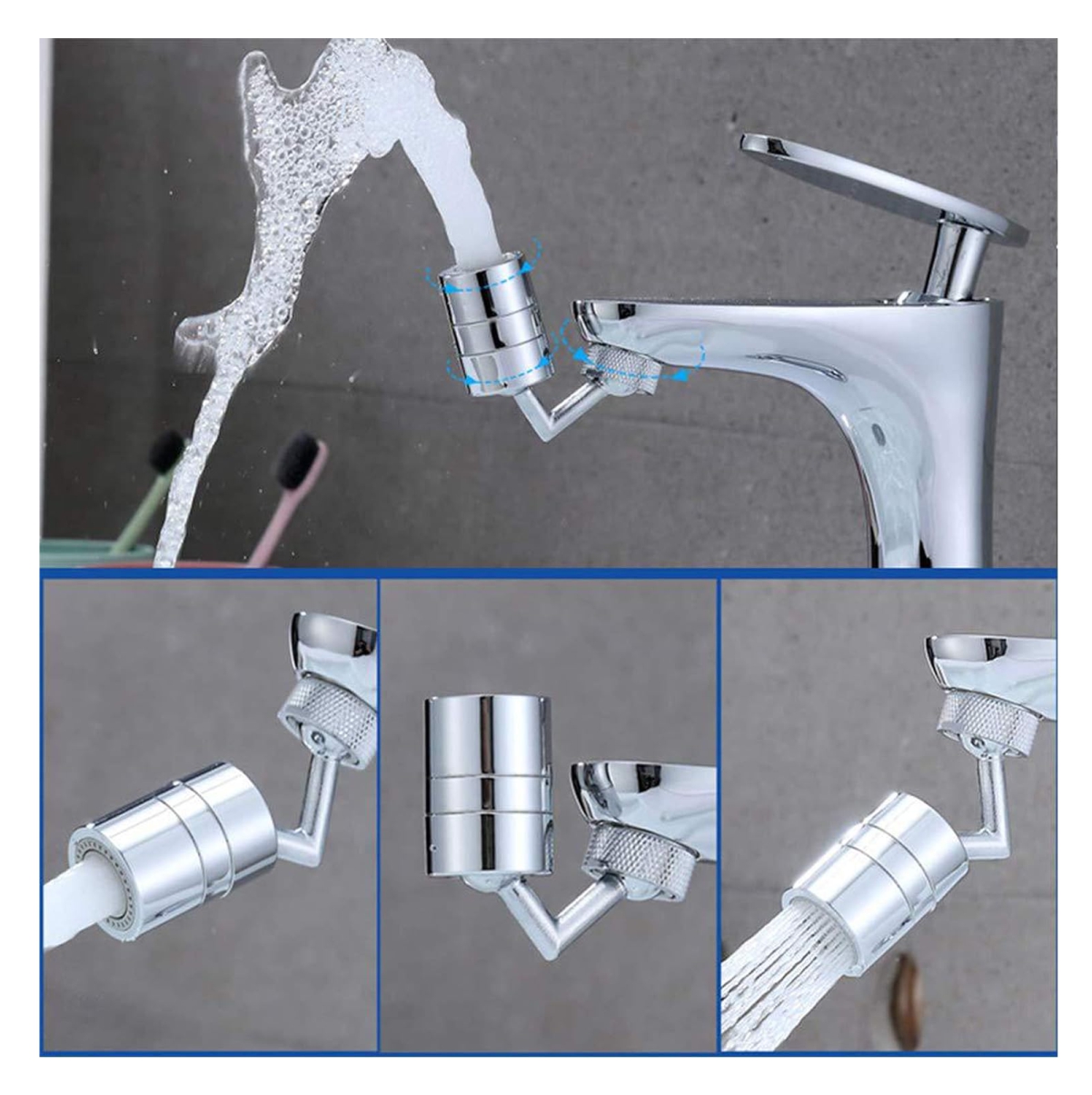 Miniatura 5 de Grifo Giratorio Cabezal Lavamanos 720gra